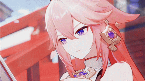 Yae Miko Banner Genshin Impact GIF