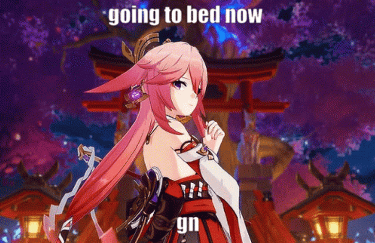 Yae Miko Go To Bed GIF