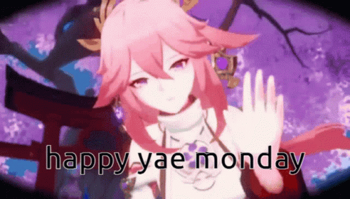 Yae Miko Happy Yae Monday GIF