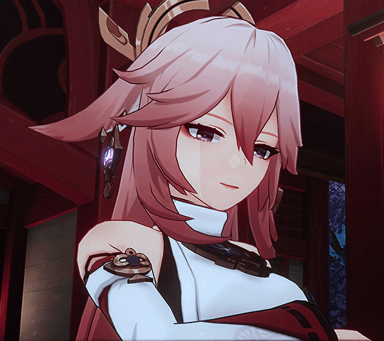 Yae Miko Kawaii Aesthetic GIF