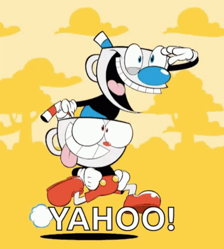 Cuphead Says Yahoo GIF