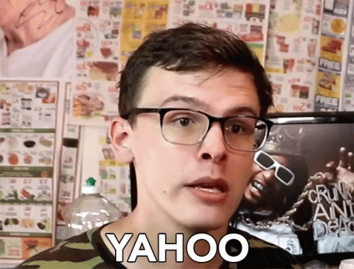 Guy In Glasses Says Yahoo GIF