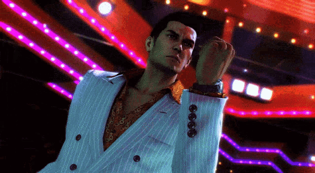 Yakuza 0 Kazuma Kiryu Fan Dance Slow Motion GIF