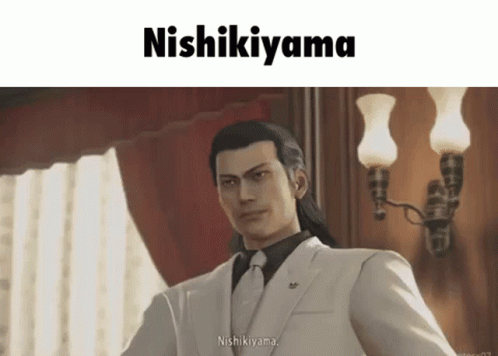 Yakuza Akira Nishikiyama Glitching Loop GIF