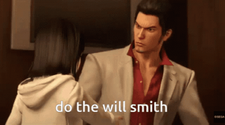 Yakuza Kiwami Will Smith Slap GIF