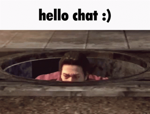 Yakuza Man Hole Spy Hello Discord Chat GIF