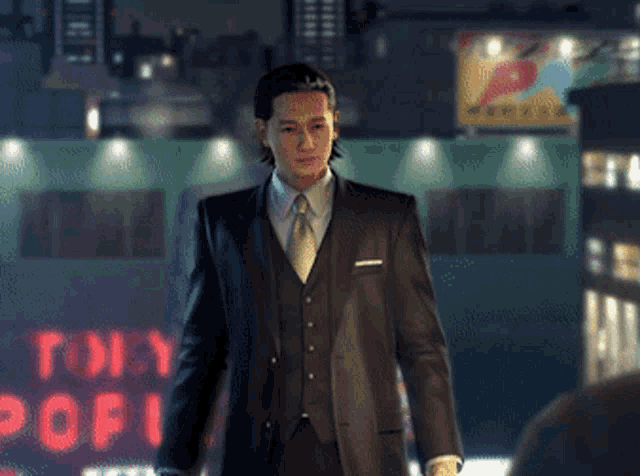 Yakuza Tetsu Tachibana Shrug Talking GIF