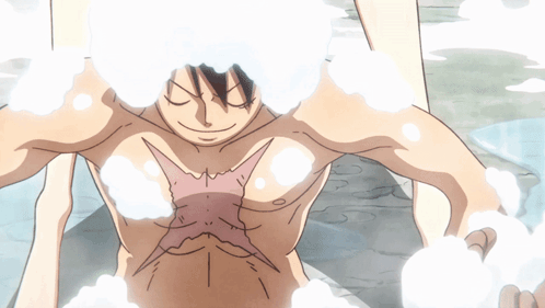 Yamato Bathing With Luffy GIF
