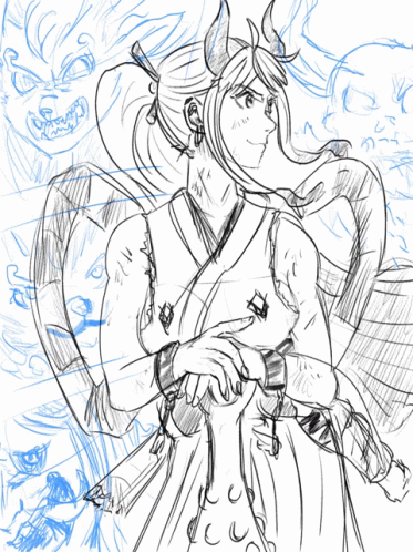 Yamato Step By Step Art GIF