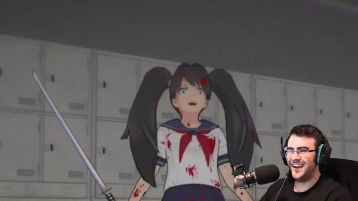 Yandere Simulator Anime Girl Evil Laugh GIF
