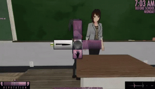 Yandere Simulator Ayano Aishi Anime Teacher GIF