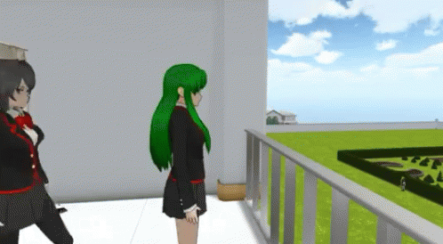 Yandere Simulator Ayano Aishi Midori Gurin GIF