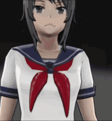 Yandere Simulator Ayano Aishi Pressing Fingers Together Yandere GIF