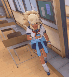 Yandere Simulator Musume Ronshaku Holding Phone Spinning GIF