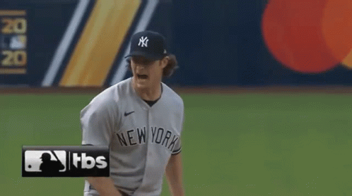 Yankees Baseball Player Standing