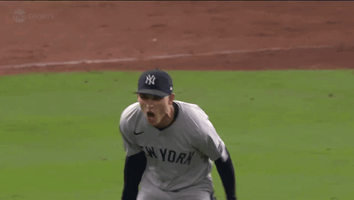 Yankees Baseball Player Standing