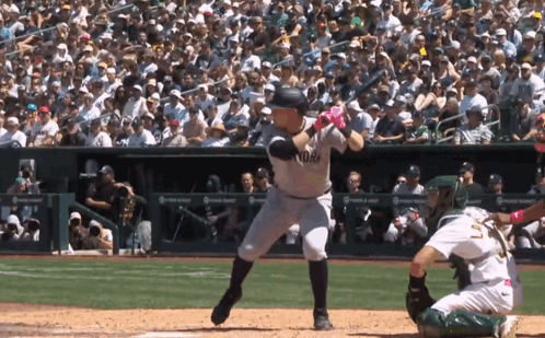 Yankees Player Swinging At Pitch GIF