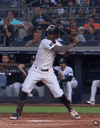 Yankees Player Swinging At Pitch GIF