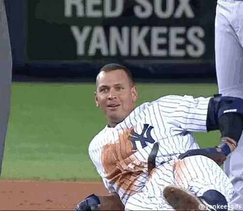 Yankees Sweep Alex Rodriguez Smiling GIF
