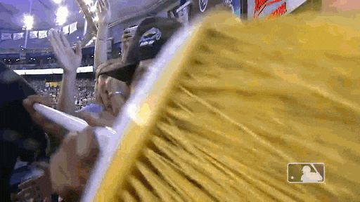 Yankees Sweep Energetic Fans Showing Up Broom GIF