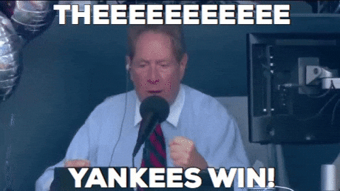 Yankees Sweep Excited John Sterling GIF
