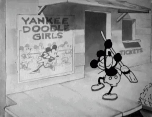 Yankees Sweep Vintage Mickey Mouse GIF