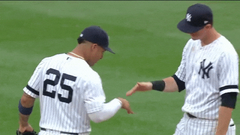 Yankees Win Teammate Hug GIF