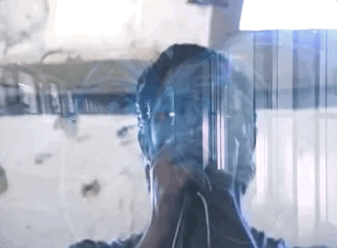 Yannis Philippakis Train Tunnel Silhouette GIF