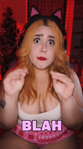 Yapping Sassy Chubby Youtuber Cat Ears GIF