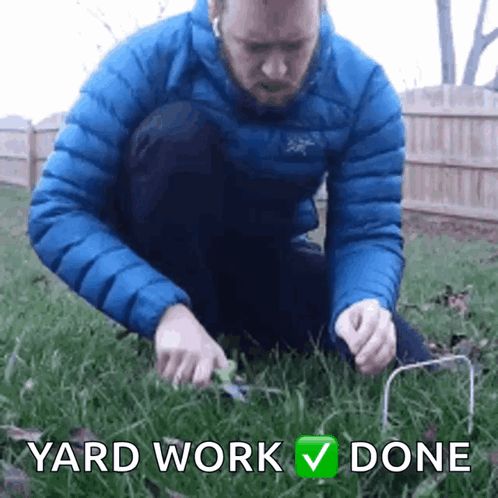 Yard Work Done Grass GIF