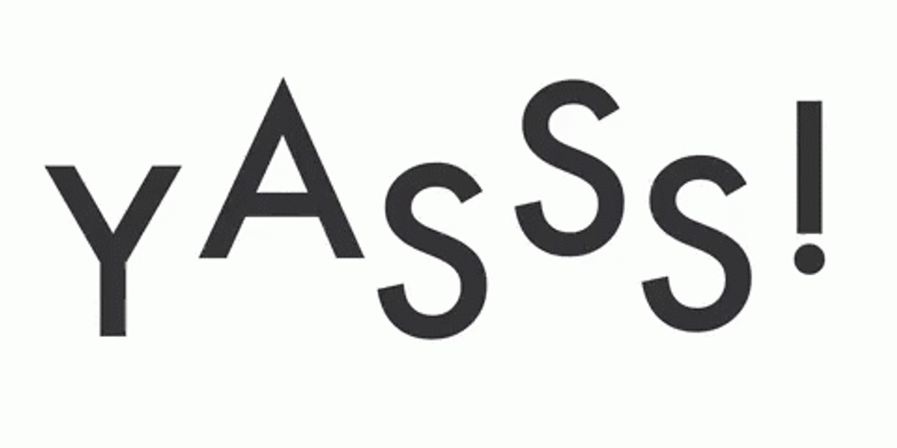 Yas Bouncing Text Design GIF