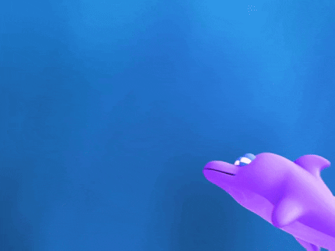 Yas Cartoon Dolphin Digital Animation GIF