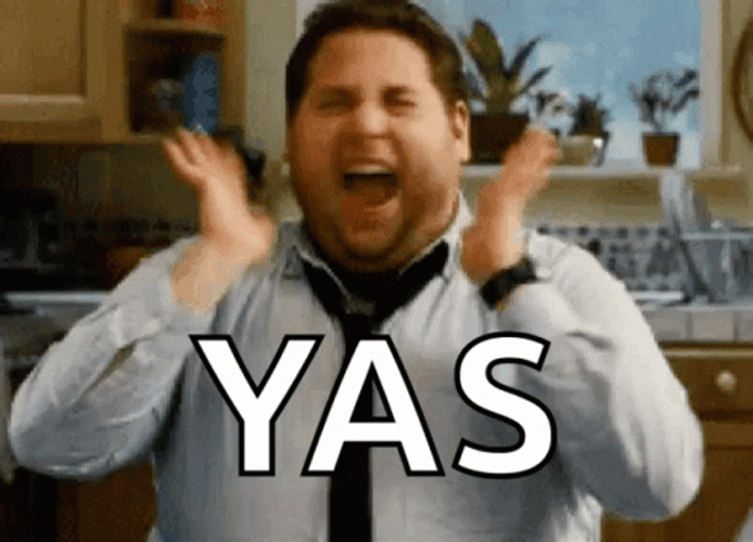 Yas Excited Jonah Hill GIF