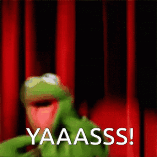 Yas Kermit The Frog The Muppets GIF