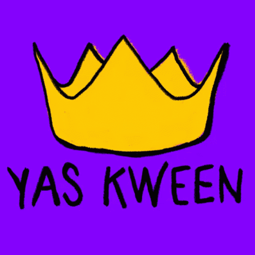 Yas Kween Spinning Crown Animated Art GIF
