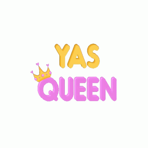Yas Queen Logo With Crown GIF