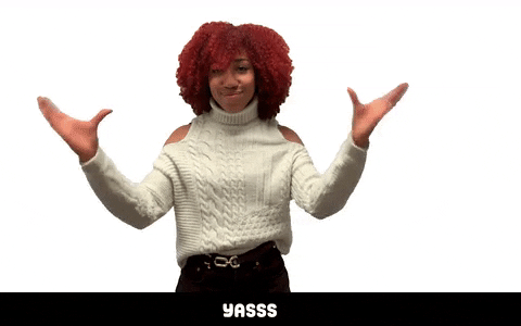 Yass Finger Heart Ginger Hair GIF