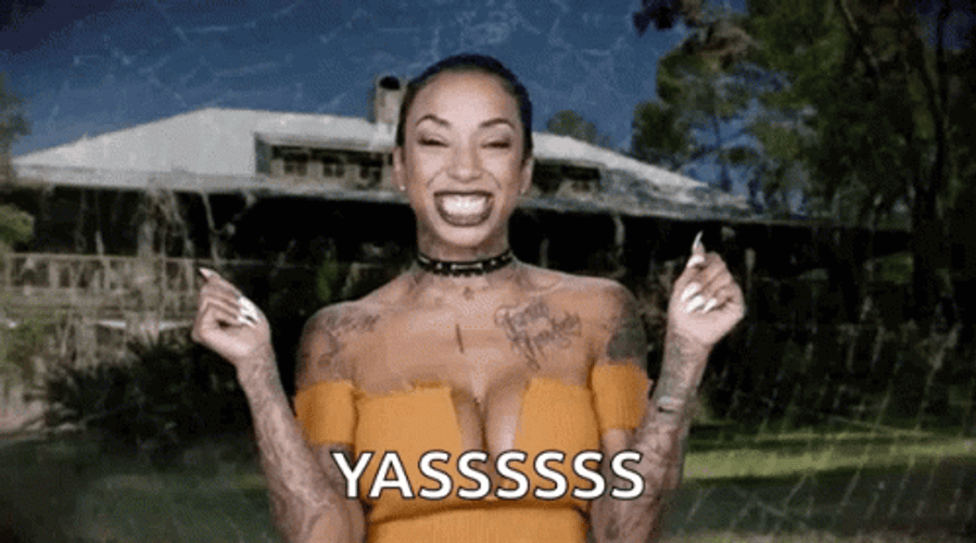 Yasss Cheeky Sky Black Ink Internet Personality GIF
