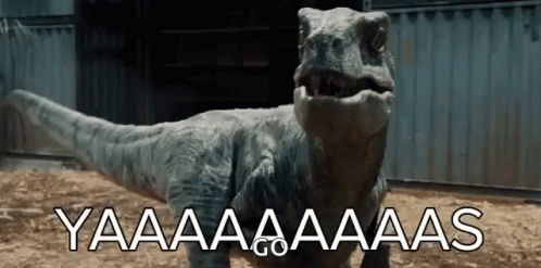 Yasss Dinosaur Growling Meme GIF