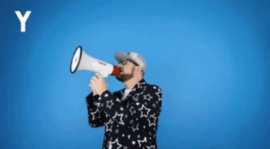 Yasss Megaphone Announcement Meme GIF