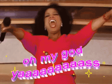 Yasss Oprah Winfrey Cheering GIF