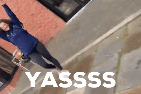 Yassss Happy Dance Raise Foot GIF