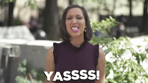 Yassss Lady Dancing Shoulder Shaking GIF