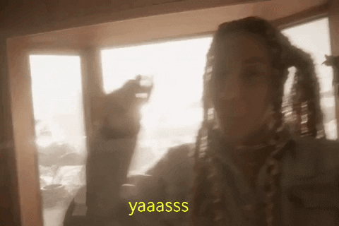 Yasssss Cool Chick Swaying GIF