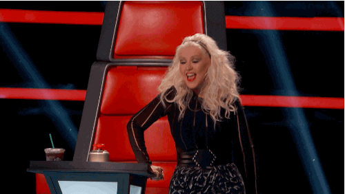 Yasssss Excited Voice Judge Christina Aguilera GIF