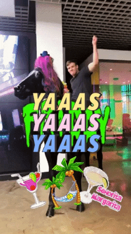 Yasssss Funny Guy Riding Fake Horse GIF