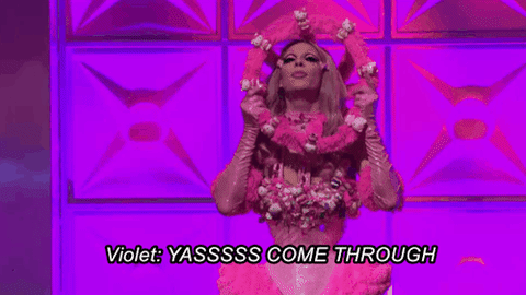 Yasssss Violet Rupaul's Drag Race GIF