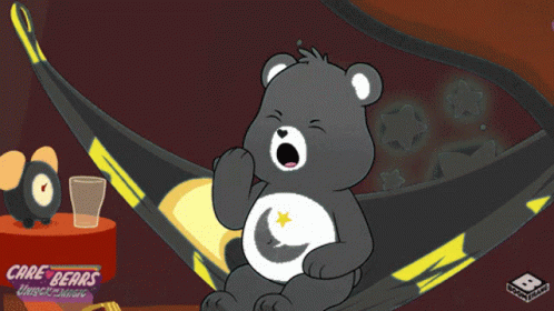 Yawning Bedtime Care Bear GIF