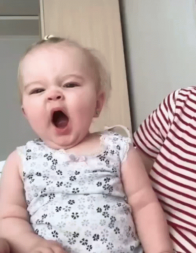 Yawning Cute Baby Sleepy Meme GIF