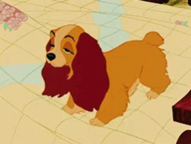 Yawning Lady And The Tramp GIF